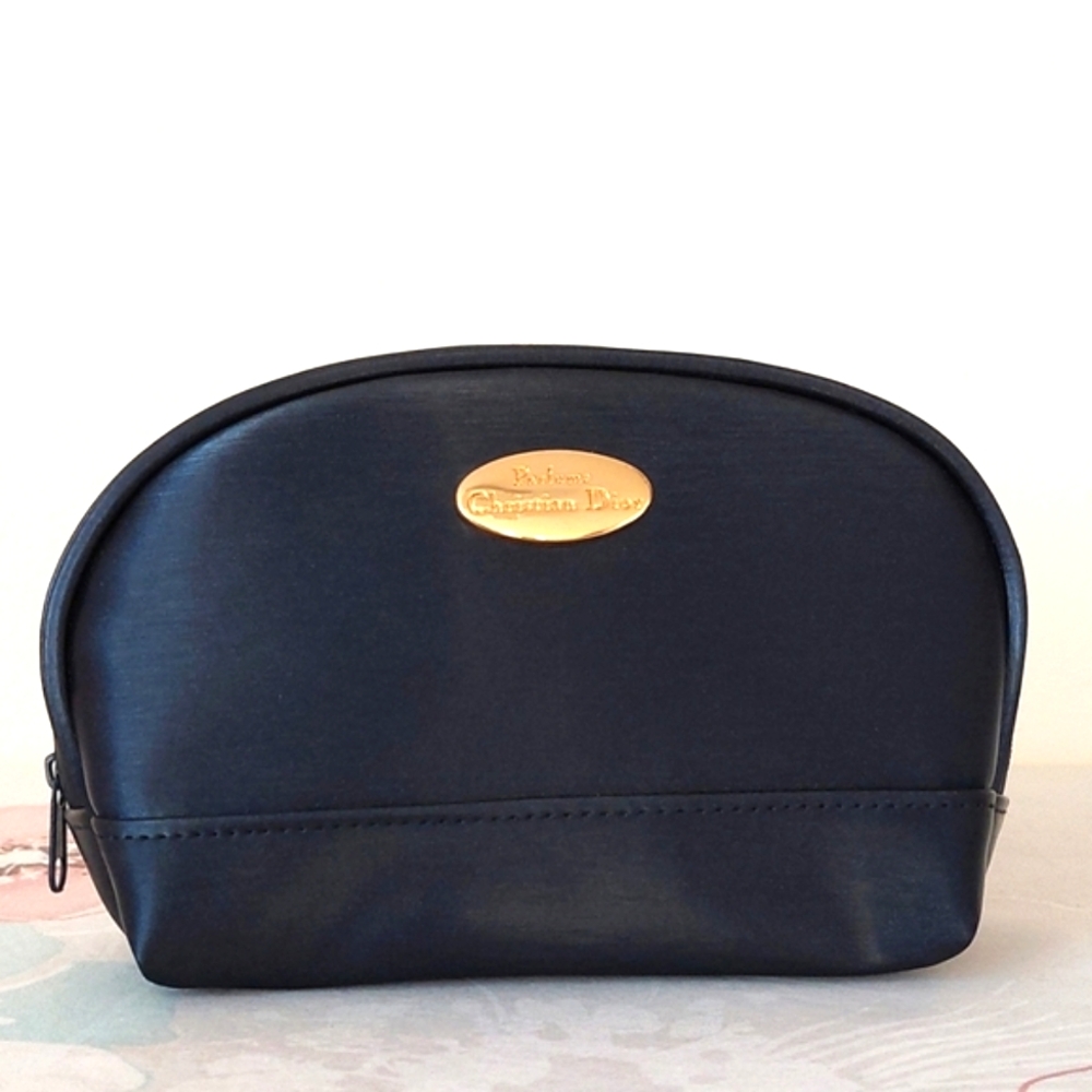 Christian Dior Navy Blue Cosmestic Bag